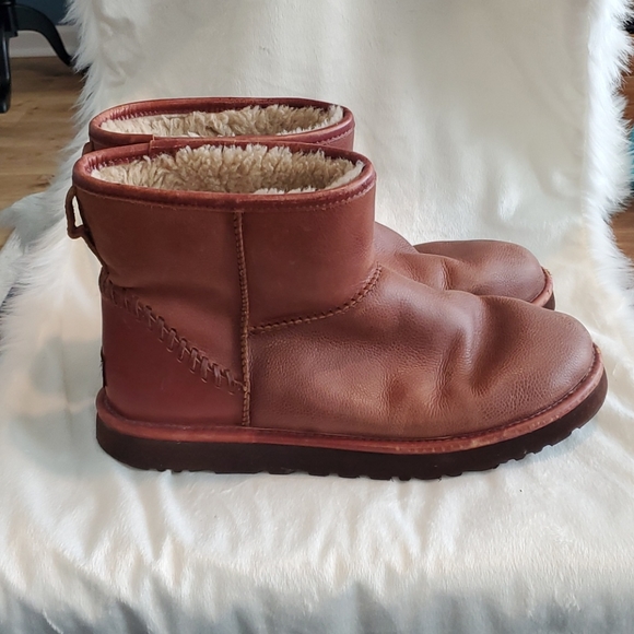 UGG Other - UGG Cordovan Classic Mini Deco Leather Boot